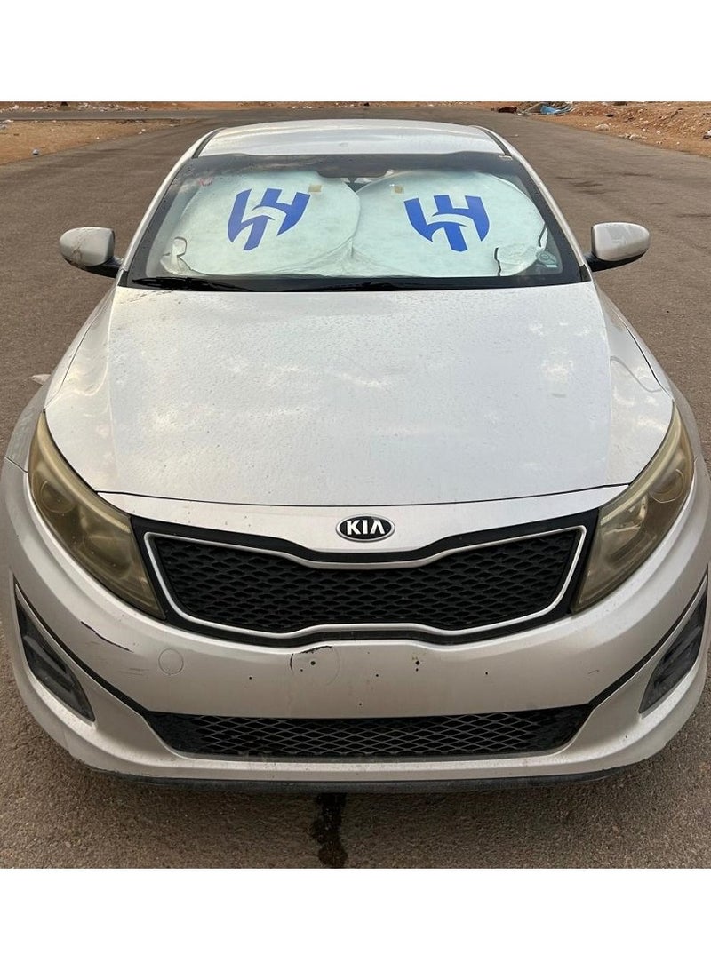 مظلة شمسية قابلة للطي للزجاج الأمامي للسيارة بشعار الهلال - Image 1