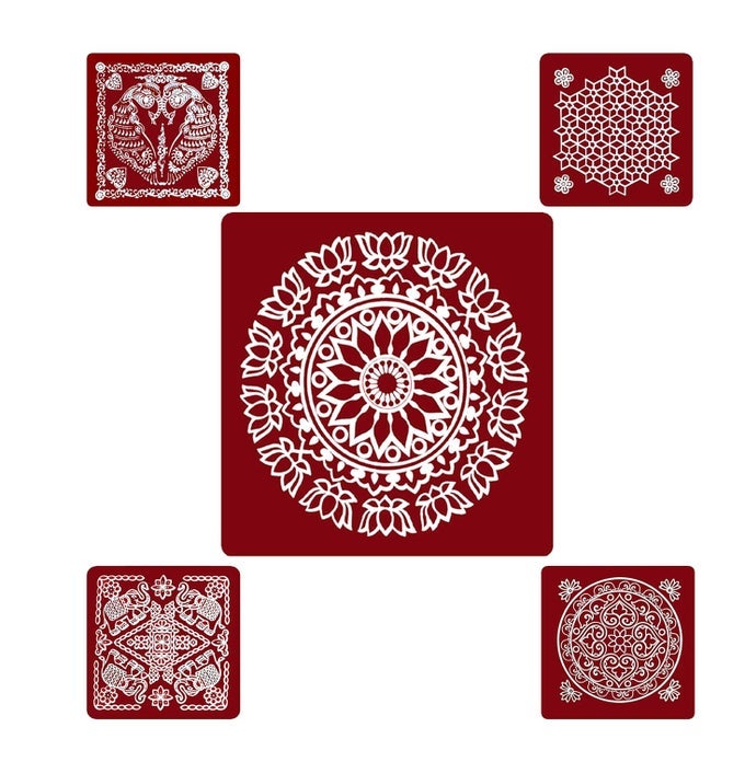 RANGOLI STICKER KOLAM STICKER FOR WALL TILE FLOOR STEEL STICKERMODELMB1MS4