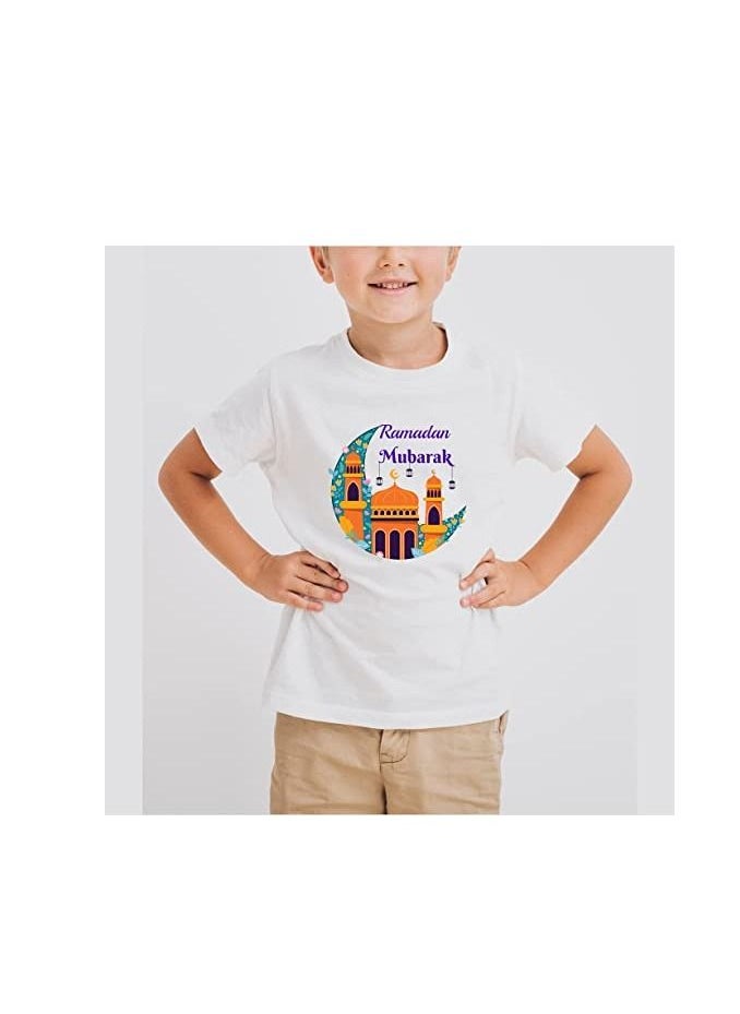 PRINTSHOP4ME Ramadan Printed Design Round Neck Cotton Boy Kids Tshirt Design 1  - Image 5