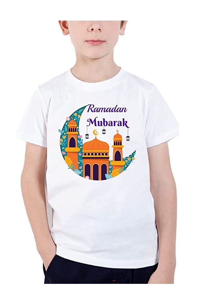 PRINTSHOP4ME Ramadan Printed Design Round Neck Cotton Boy Kids Tshirt Design 1  - Image 1