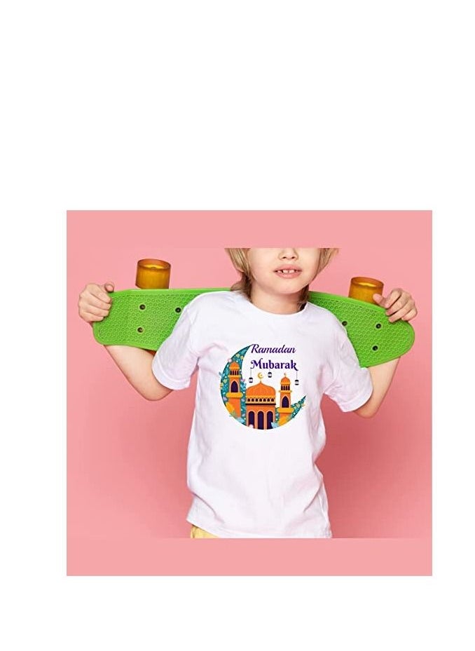 PRINTSHOP4ME Ramadan Printed Design Round Neck Cotton Boy Kids Tshirt Design 1  - Image 3