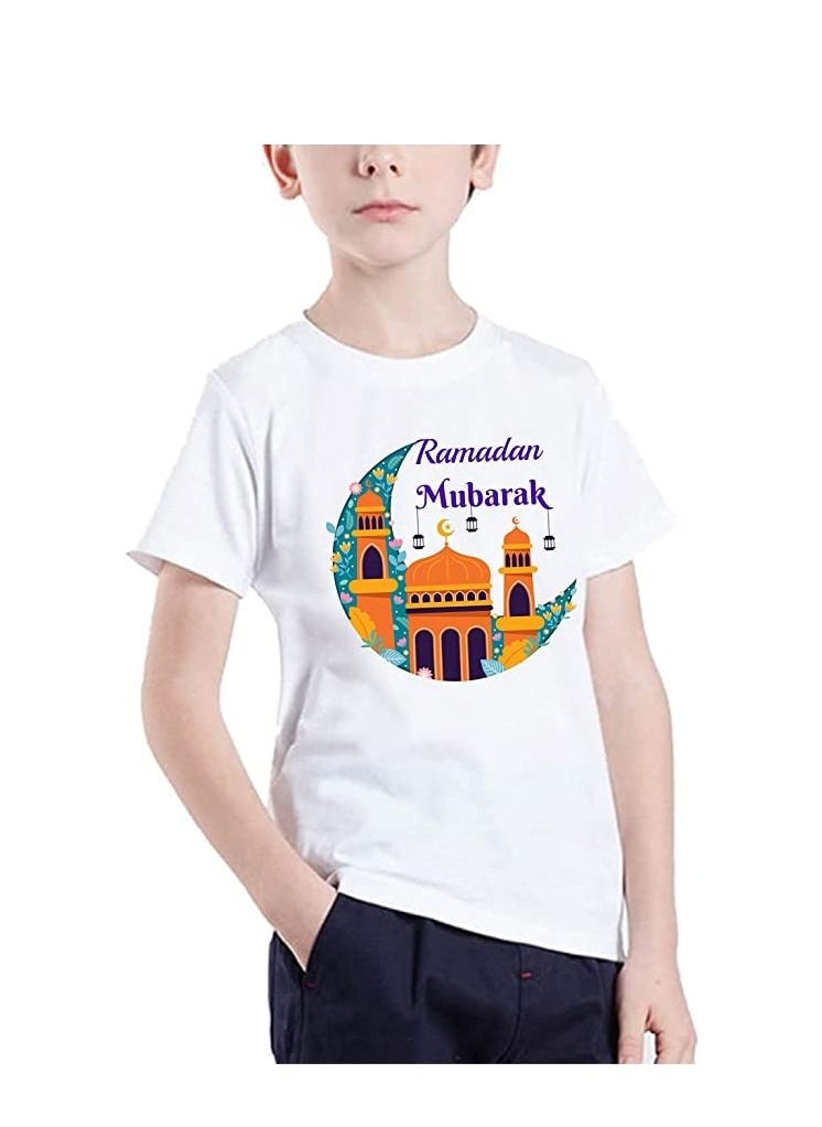PRINTSHOP4ME Ramadan Printed Design Round Neck Cotton Boy Kids Tshirt Design 1  - Image 2