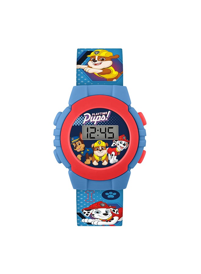 Disney Boys Digital Round Shape Plastic Wrist Watch - PAW4555 - 32 Millimeter - Image 1