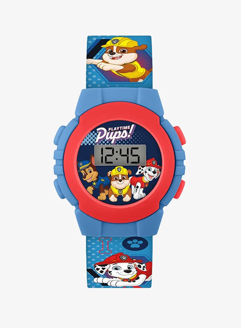 Disney Boys Digital Round Shape Plastic Wrist Watch - PAW4555 - 32 Millimeter