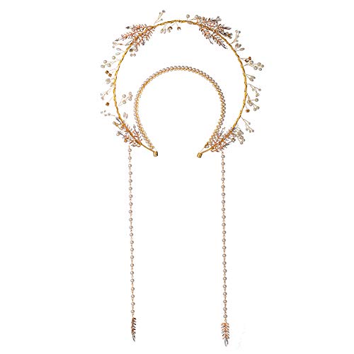 BLESSUME Halo Crown Mary Goddess Headband Women's Halloween Costume Goddess Headpiece (Style 12) - Image 1