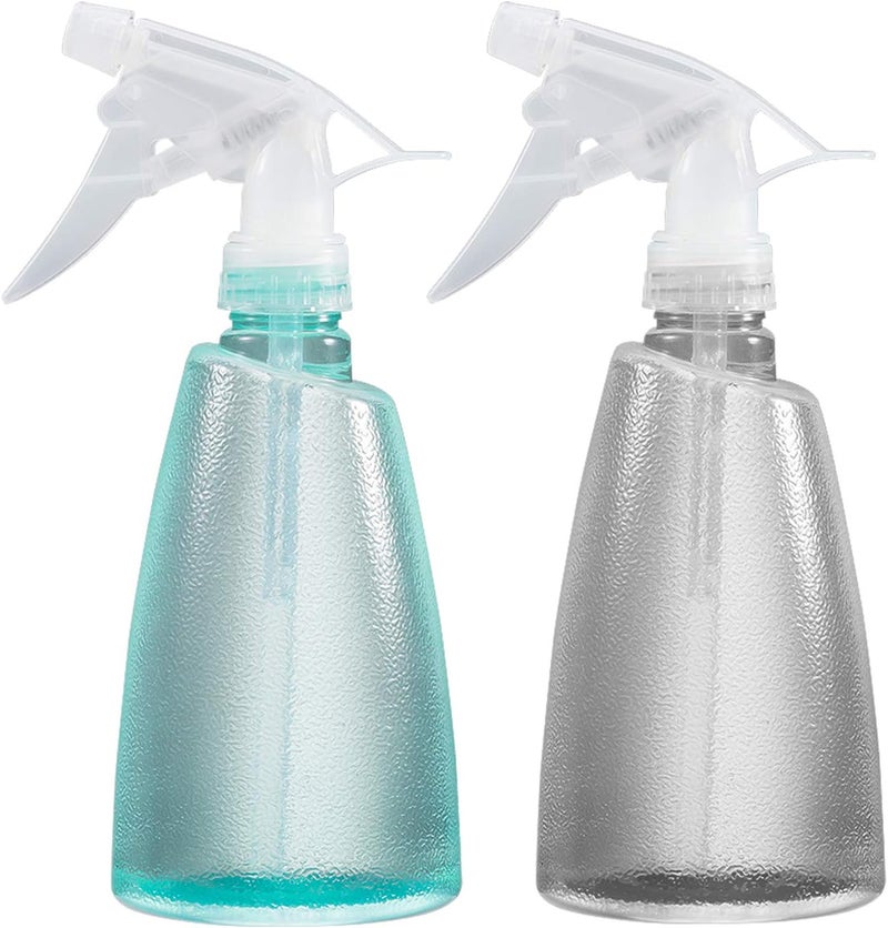 Vaupan Plastic Spray Bottles, 0.5L/16 oz Plant Mister Leak Proof Empty Mist Water Bottle for Cleaning Solution Hair Pet Flowers Plants Garden, Trigger Sprayer with Adjustable Nozzle (Green & Black) - Image 1