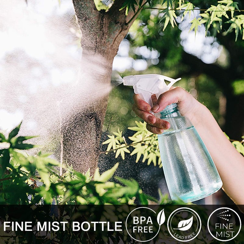 Vaupan Plastic Spray Bottles, 0.5L/16 oz Plant Mister Leak Proof Empty Mist Water Bottle for Cleaning Solution Hair Pet Flowers Plants Garden, Trigger Sprayer with Adjustable Nozzle (Green & Black) - Image 5