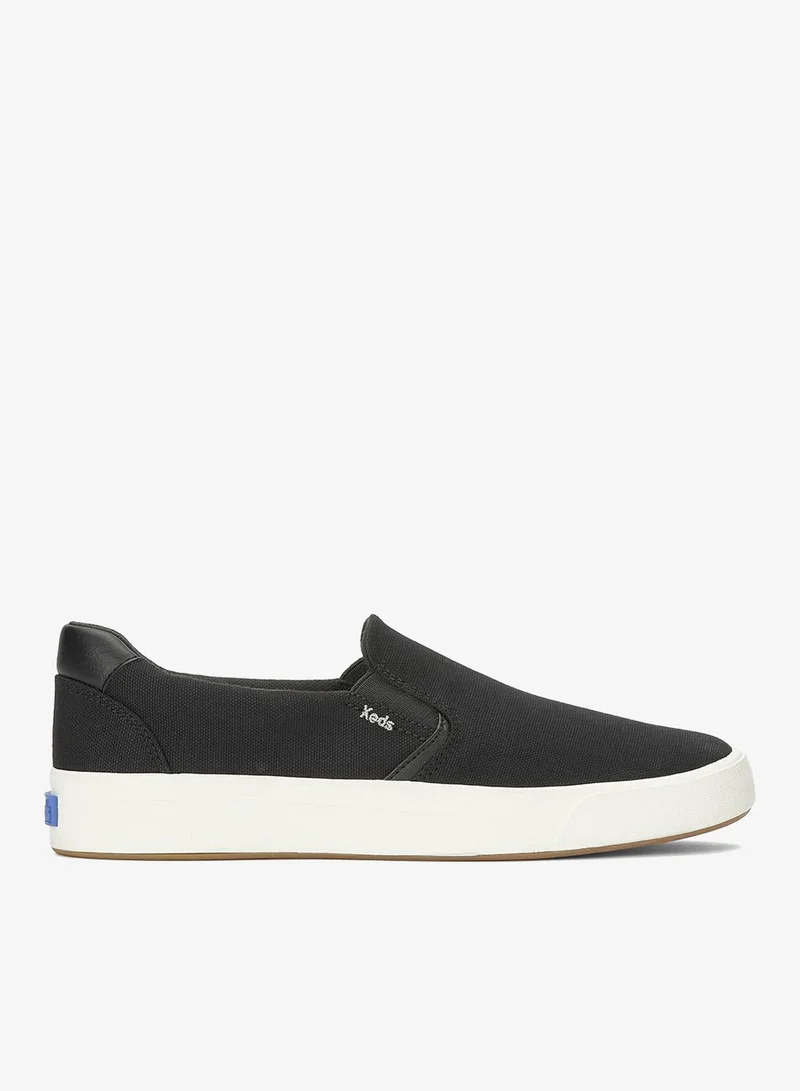 كيدز Keds Women's Pursuit Slip On Canvas Casual Sneaker Canvas Black