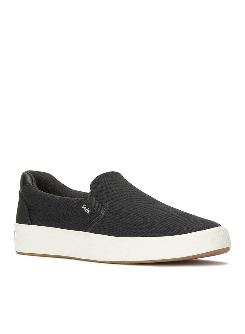 Keds Women's Pursuit Canvas Slip-On Sneaker – Minimalist Everyday Comfort Shoe Black - Image 2