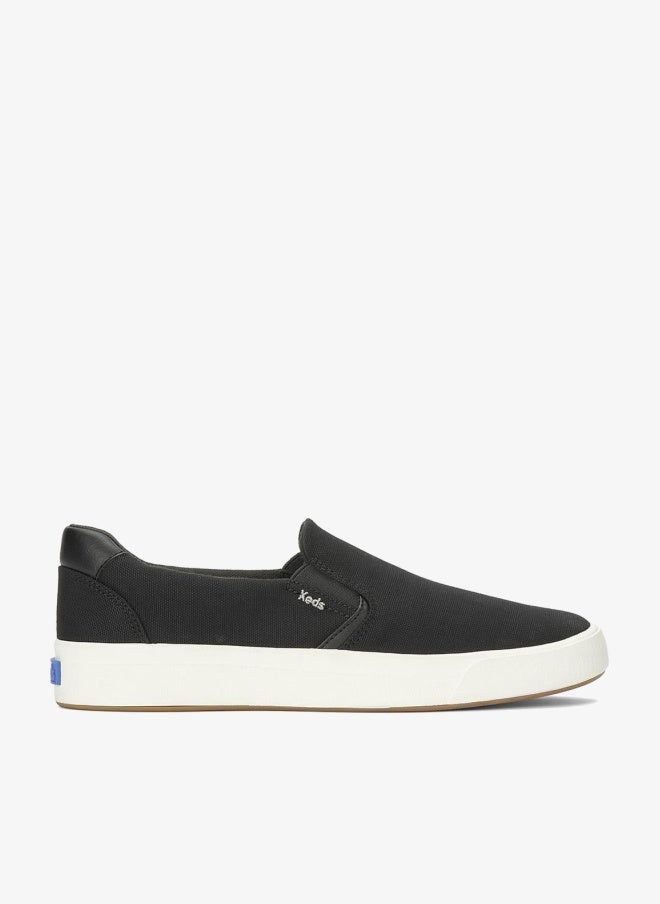 Keds Women's Pursuit Canvas Slip-On Sneaker – Minimalist Everyday Comfort Shoe Black - Image 1