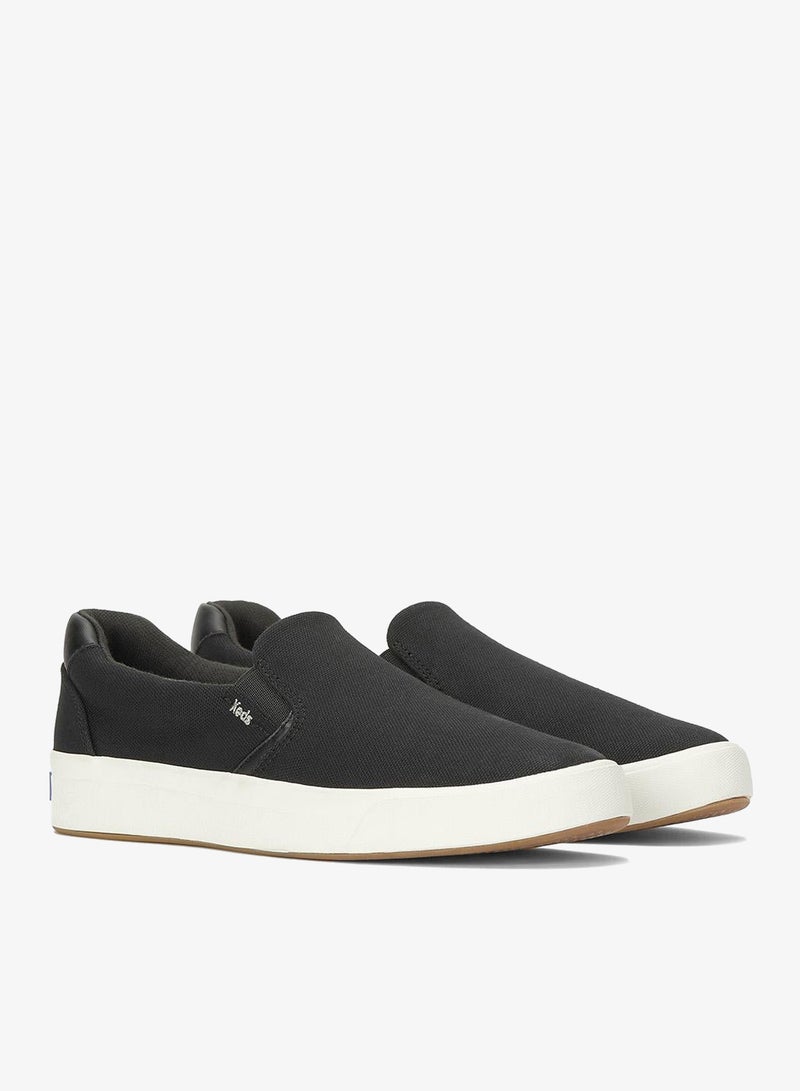 Keds Women's Pursuit Canvas Slip-On Sneaker – Minimalist Everyday Comfort Shoe Black - Image 5