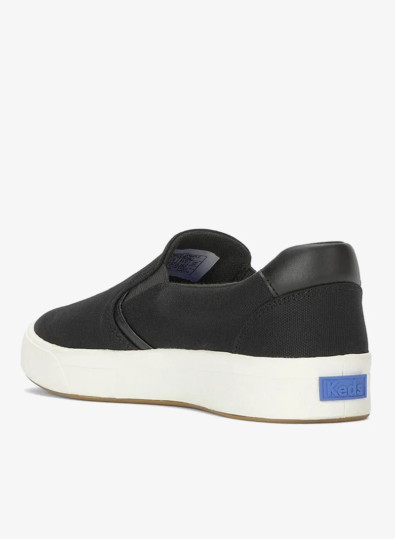 Keds  Keds Women's Pursuit Canvas Slip-On Sneaker – Minimalist Everyday Comfort Shoe Black for Women | Best Price UAE