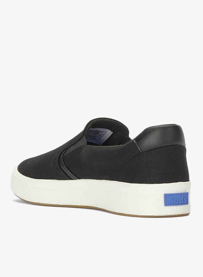 Keds Women's Pursuit Canvas Slip-On Sneaker – Minimalist Everyday Comfort Shoe Black - Image 4