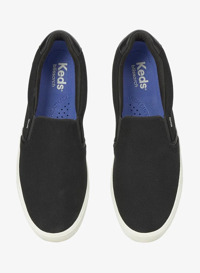 Keds  Keds Women's Pursuit Canvas Slip-On Sneaker – Minimalist Everyday Comfort Shoe Black for Women | Best Price UAE