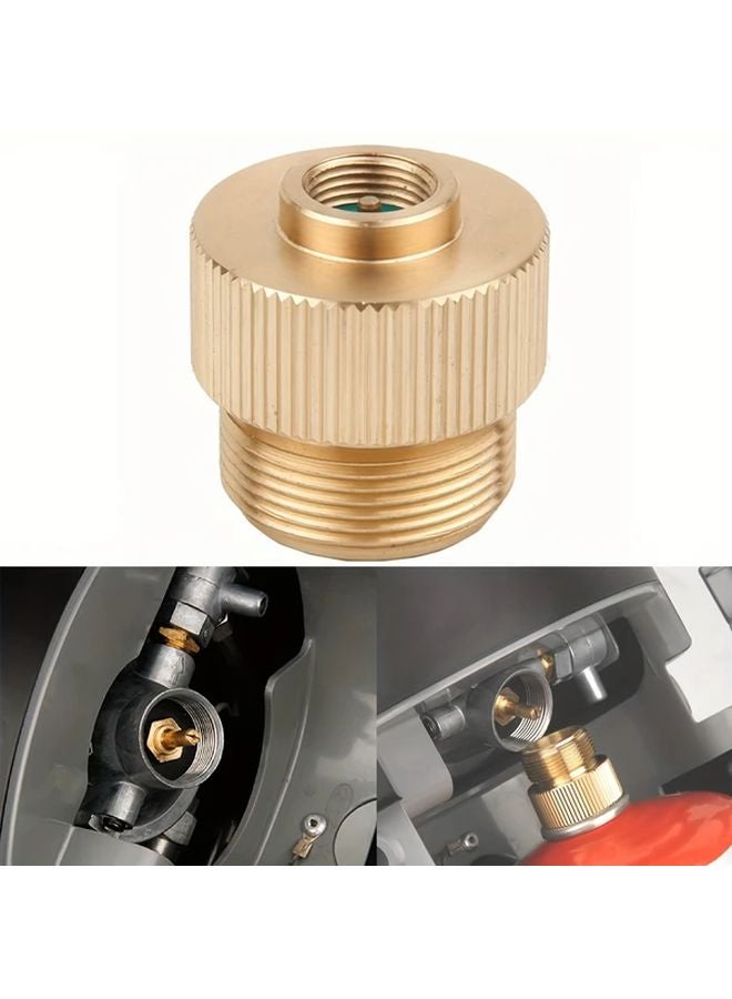 URTUE Heavy Duty Camping Stove Gas Tank Adapter Valve Leak Proof Aluminum Alloy - Image 2