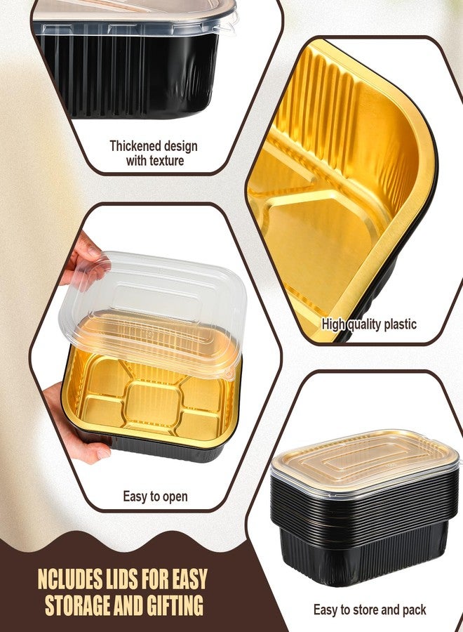 Funnymoom 30 Pack Aluminum Pans with Lids Kit Includes 10 Pack 10x13 Half Size Oven Steam Table Tin Foil Pans Collocation 20 Pack 8.7x6 Disposable Baking Pan Chafing Trays - Image 3