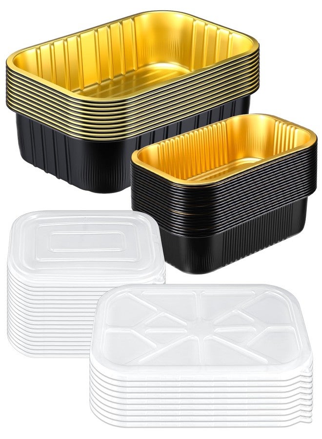 Funnymoom 30 Pack Aluminum Pans with Lids Kit Includes 10 Pack 10x13 Half Size Oven Steam Table Tin Foil Pans Collocation 20 Pack 8.7x6 Disposable Baking Pan Chafing Trays - Image 1