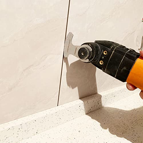HEMUNC 6Pcs Diamond Oscillating Tool Blades, Multi Tool Mortar Cutting Saw Blades Precise for Grout Removal and Soft Tile Cut - Image 4