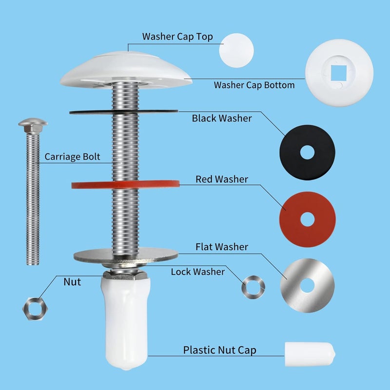 Vsttar 67-209-911-SS Mounting Kit for Pool Diving Board Replacement for Two Hole Residential Diving Board, Fit for 67-209-911-SS Residential Diving Board Mounting Kit, White - Image 4
