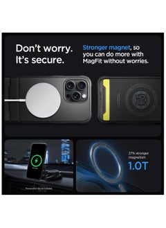Spigen Spigen Rugged Armor MagFit Designed for iPhone 15 Pro Max Case Cover (2023) MagSafe Compatible - Matte Black  - Image 4