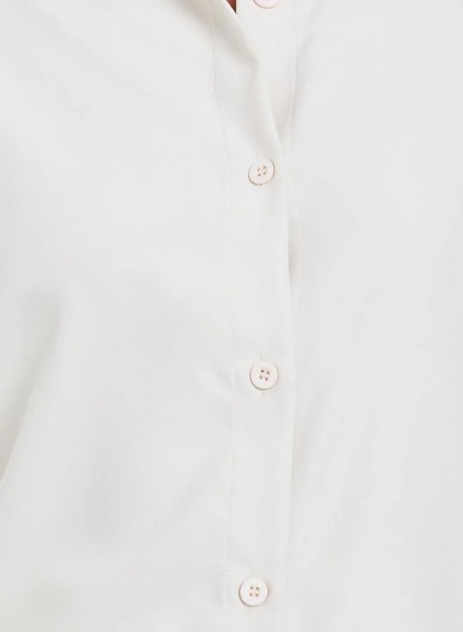 Styli  Off White Solid Shirt and Maxi Skirt Co-ords for Women | Best Price UAE