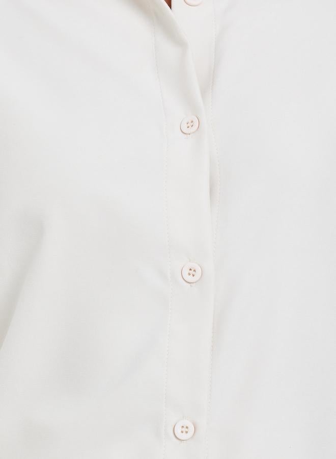 ستايلي طقم منسق من قميص سادة وتنورة طويلة - Image 4