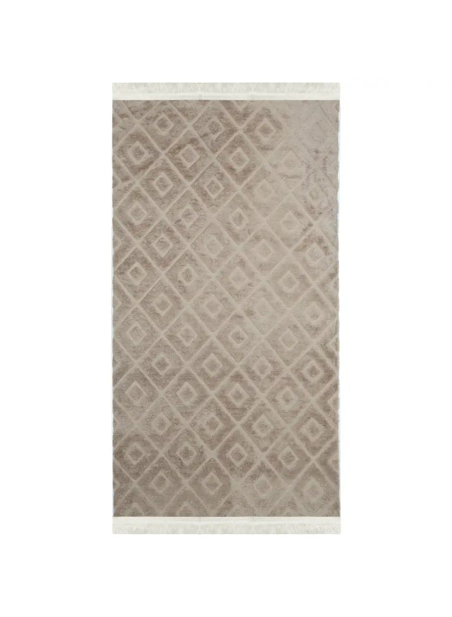 مشاية قطيفة ظهر ، 100×190 سم، 1.850 كجم تقريبا - بيج - Image 2