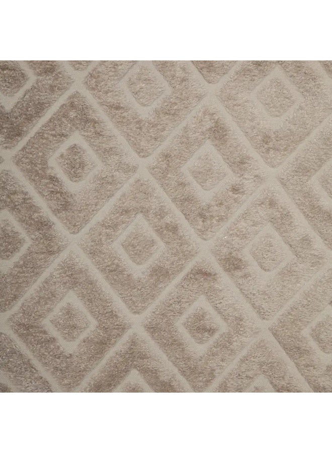 مشاية قطيفة ظهر ، 100×190 سم، 1.850 كجم تقريبا - بيج - Image 3