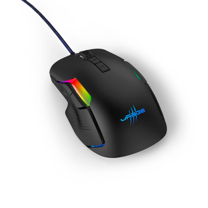 uRage Reaper 600 Professional RGB Gaming Mouse - 32000 DPI, Pixart PMW 3335, 8 Programmable Buttons - Black - Image 3