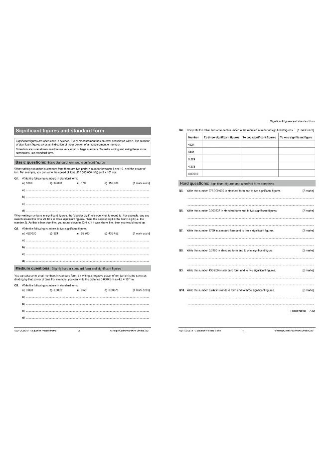 AQA GCSE Science 9-1 Equations Practice Pack  - Image 4