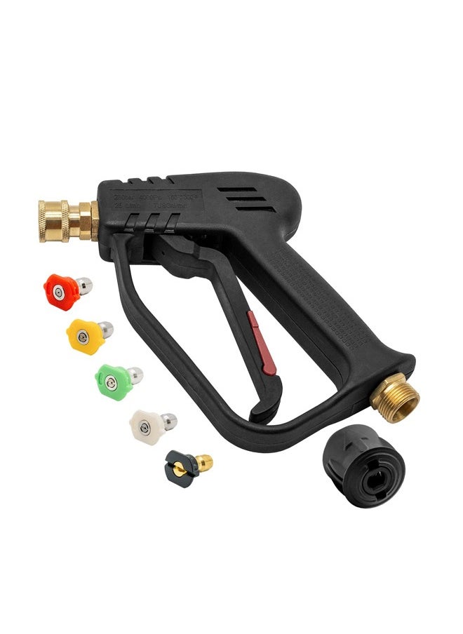 Generic High-Pressure Washer Gun With 1/4 Quick Connector And 4000 PSI, Multi-Angle Nozzle Set - Gun + 5 Spray Nozzles  - Image 5