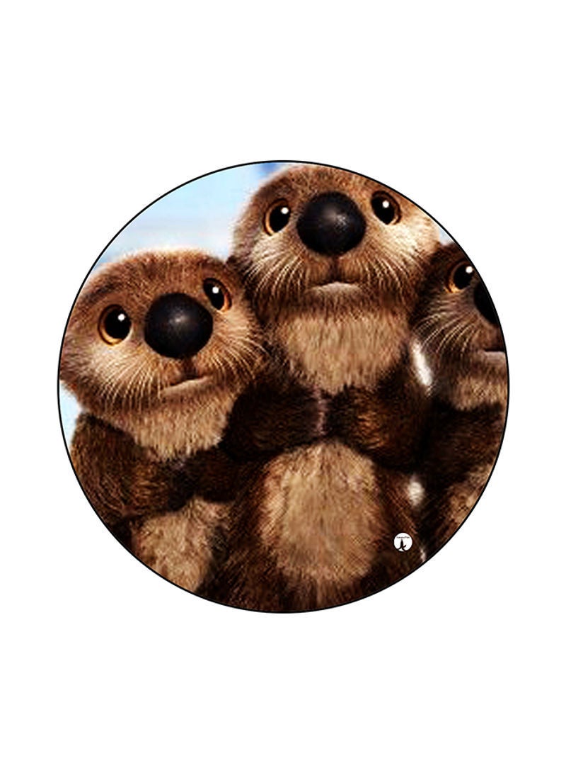 Printed Mouse Pad Brown