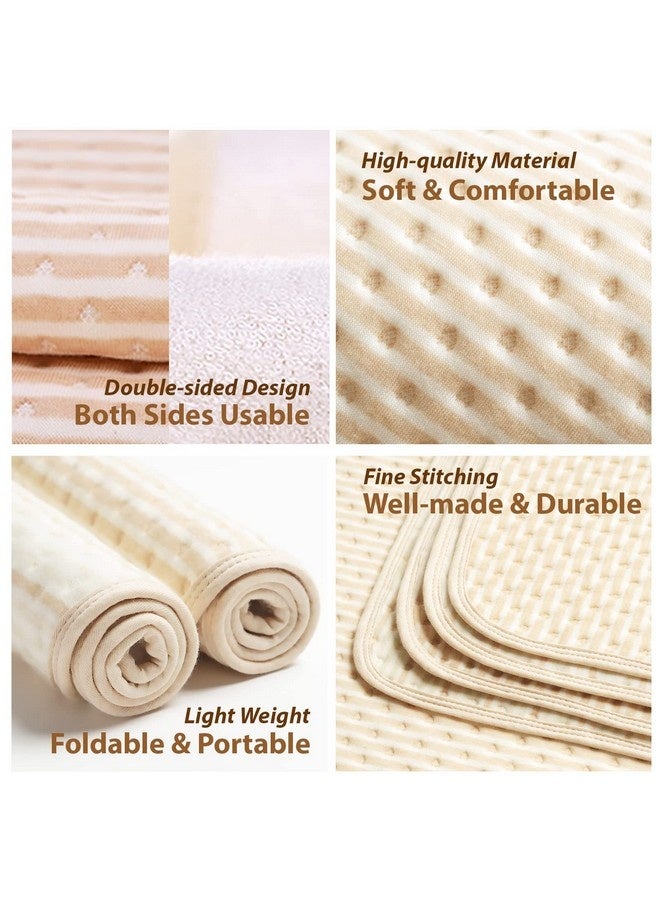 Beauenty 4-Layer Waterproof Bed Pad (50x70cm) with 100% Cotton Surface Washable, Reusable Mattress Protector for Incontinence for Babies, Toddlers & Adult (Brown Stripes) - Image 5