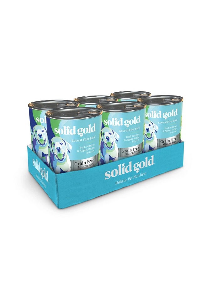 solid gold - Solid Gold Wet Puppy Food - Made with Real Natural Beef for Puppies- Love at First Bark Grain Free Canned Dog Food for Gut Health, Immune Support and Soft Skin & Coat - Image 1