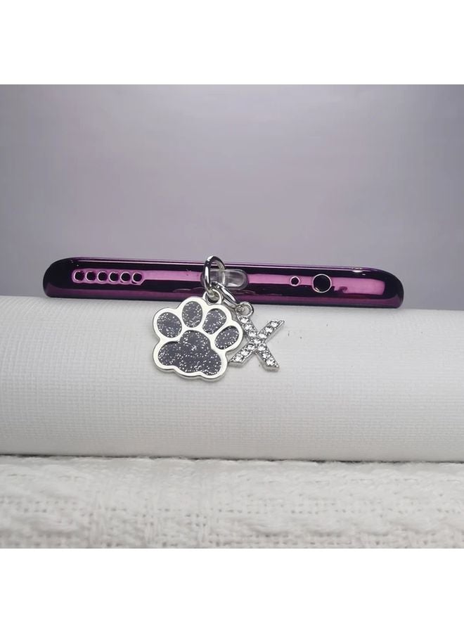 For Iphone 5 To 14 Cute Black Letter Dust Plug Type C Port Cover Protective Cap - Image 1