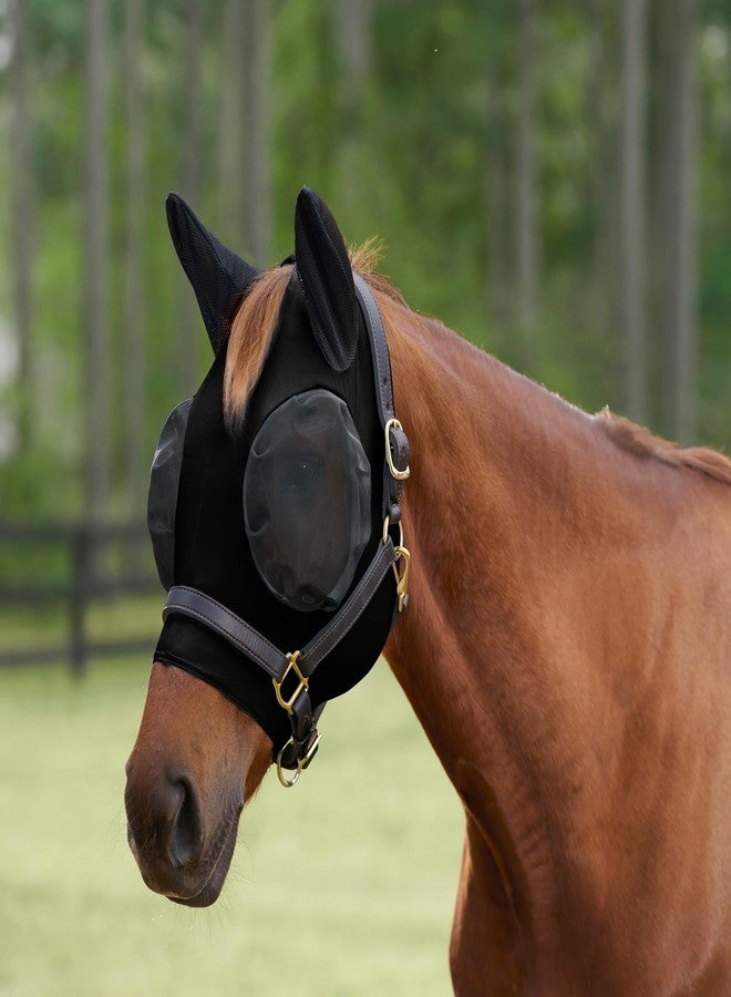 SmartEquine Comfort Horse Fly Mask with SmartCore Technology | UV Horse Mask | UPF 50 | Forelock Hole | Stretch Material | Fine Mesh Around Ears | Moisture-Wicking for Cool Comfort - Image 1