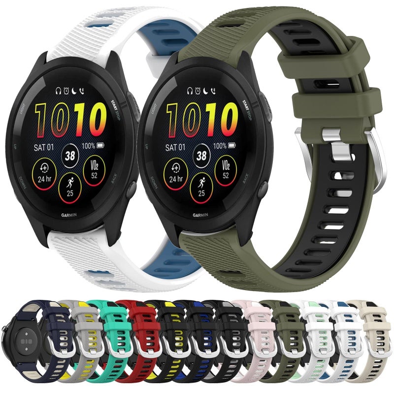 S-TOP For Garmin 22mm xDfind Sports Two-Color Steel Buckle Silicone Watch Band(Grey+Yellow) - Image 3