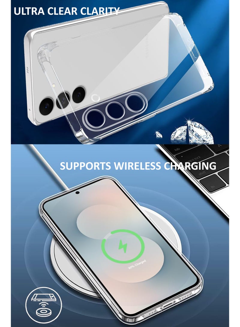 For Samsung Galaxy S25 FE  - Transparent Silicone Drop-Proof Clear Protective Phone Cover - Transparent - Image 2