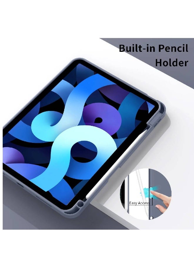 زومي حافظة لجهاز iPad Air الجديد 11 بوصة (2024)، iPad Air الجيل الخامس 2022 / iPad Air الجيل الرابع 2020 10.9 بوصة، غطاء TPU ناعم مع حامل قلم، تشغيل/إيقاف تلقائي، دعم بصمة الإصبع، لون أرجواني - Image 2