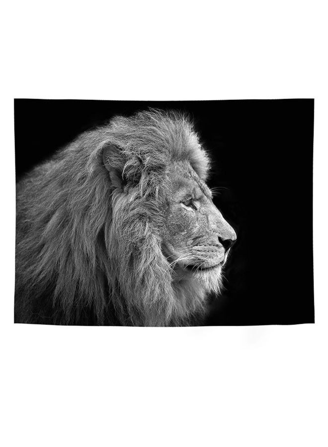 Cool Lion Printed Home Decor Tapestry Rock Style Animal Wall Decor For Bedroom Study Office Bar Black Wall Hanging Tapestries 130*150cm - Image 5