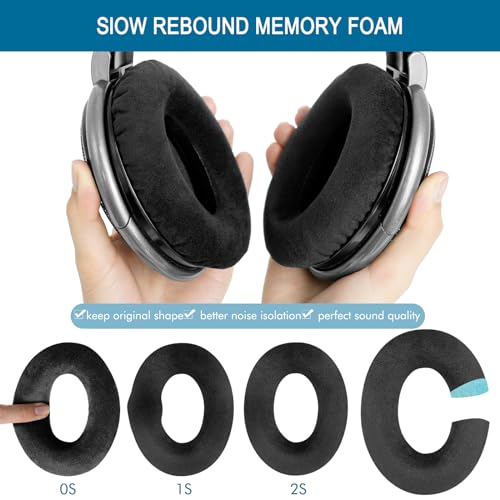 GEVO Earpads for Sennheiser HD650/HD600/HD660S/HD545/HD525/HD535 Headphones, Velour Ear Pads Cushions Replacement for Massdrop X HD6XX/HD58X and HD580/HD565 Jubilee Headset (Velour Black) - Image 4