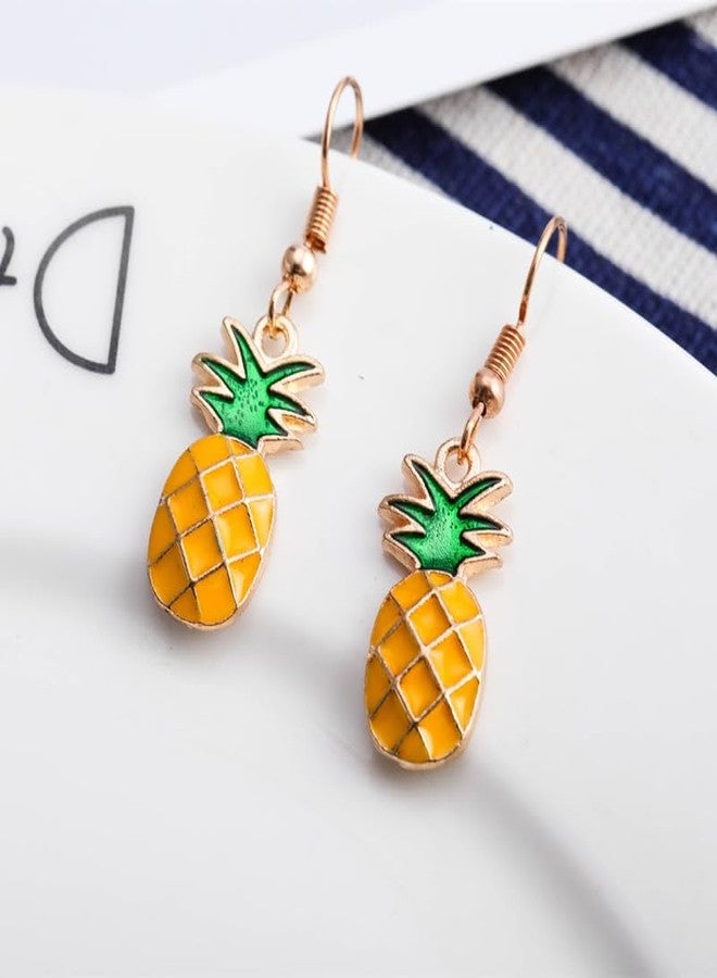 POYAMUSE Pineapple Dangle Earrings for Women - Cute Fruit Earrings Jewelry, Fun Earrings for Women - Pineapple - Image 4