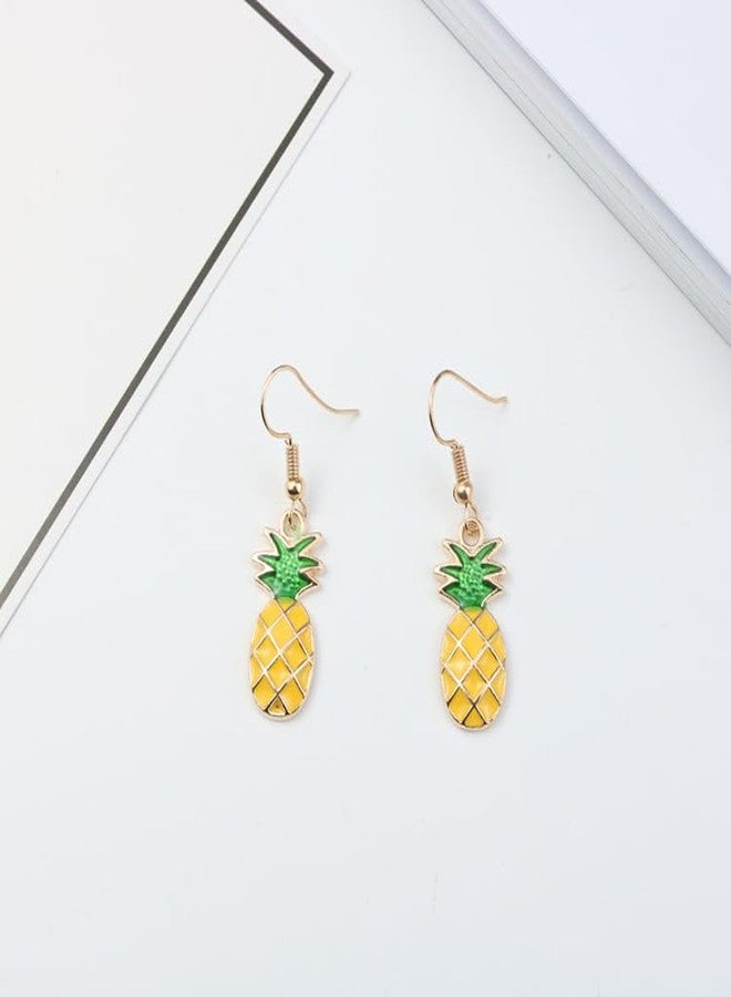 POYAMUSE Pineapple Dangle Earrings for Women - Cute Fruit Earrings Jewelry, Fun Earrings for Women - Pineapple - Image 3