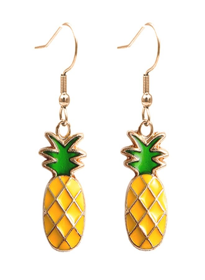 POYAMUSE Pineapple Dangle Earrings for Women - Cute Fruit Earrings Jewelry, Fun Earrings for Women - Pineapple - Image 1