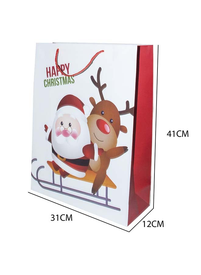 4-Piece Large Gift Bag For Christmas 31X41X12Cm Size Assorted Designs - Image 2