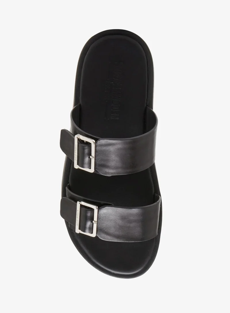 STEVE MADDEN  Gritty Black Leather Arabic Sandals for Men | Best Price UAE