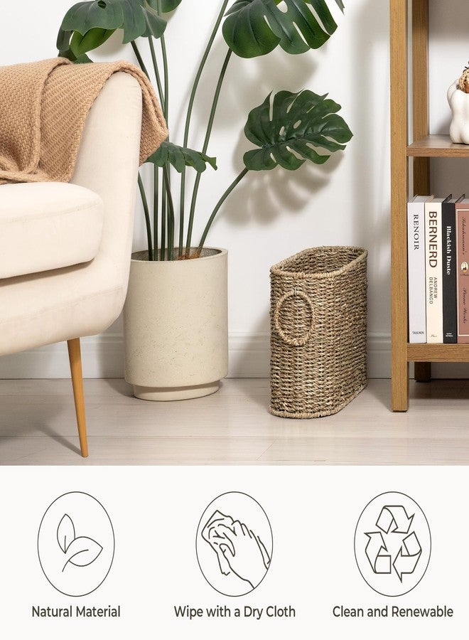 StorageWorks Toilet Paper Storage, Toilet Paper Storage Holder for 6 Regular Rolls, Wicker Basket for Bathroom, Natural Seagrass - Image 4