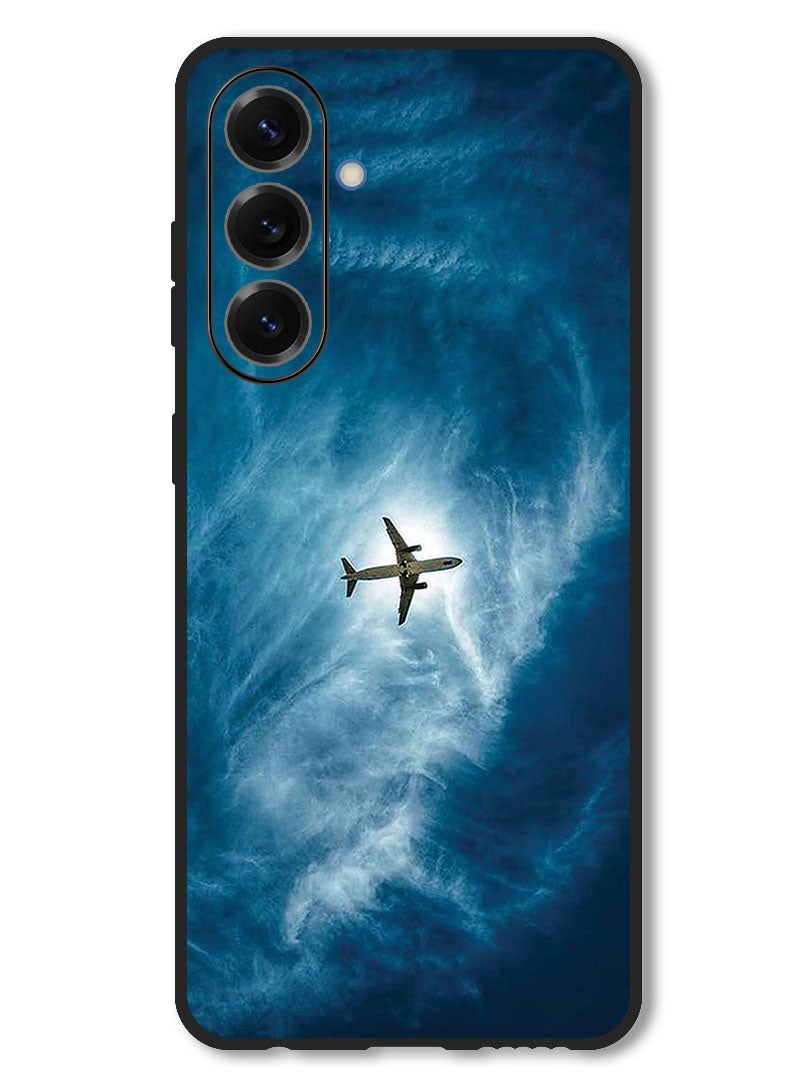 Theodor Case Compatible with Samsung Galaxy M56 6.74 Inch Protection Shockproof Bumper Cover Plane In The Sky - Image 1