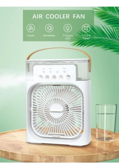 Generic Portable Mist Fan with 5 Water Outputs and 3 Speeds and 7 Different LEDs Light Colours 600ml Capacity  - Image 1