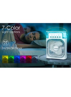 Generic Portable Mist Fan with 5 Water Outputs and 3 Speeds and 7 Different LEDs Light Colours 600ml Capacity  - Image 2